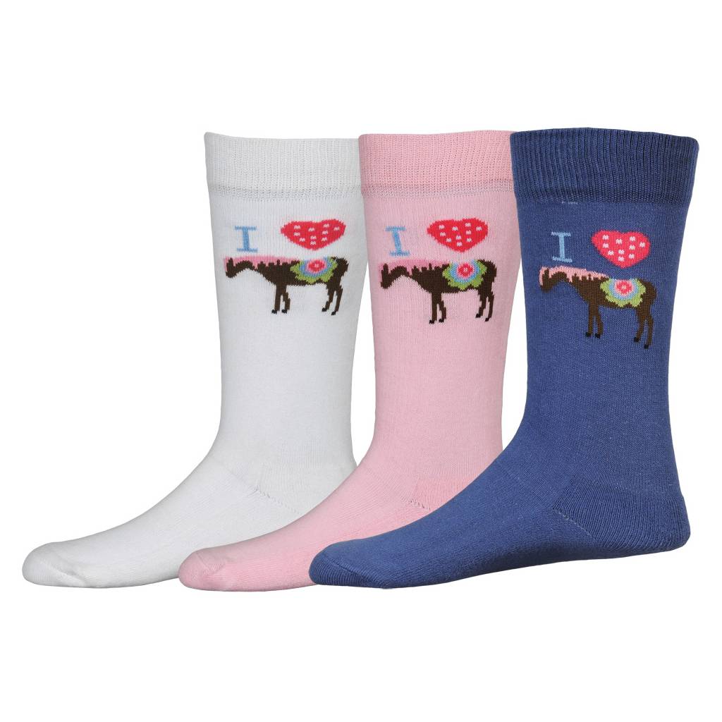 Tuffrider I Heart Pony Socks -Kids, 3 Pack