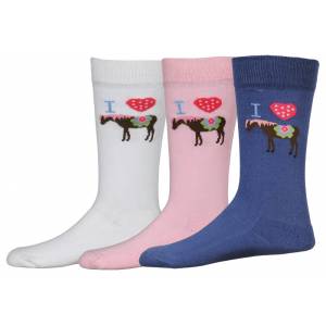 Tuffrider I Heart Pony Socks -Kids, 3 Pack
