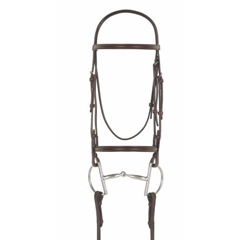 Camelot Plain Raised Snaffle Bridle with Laced Reins