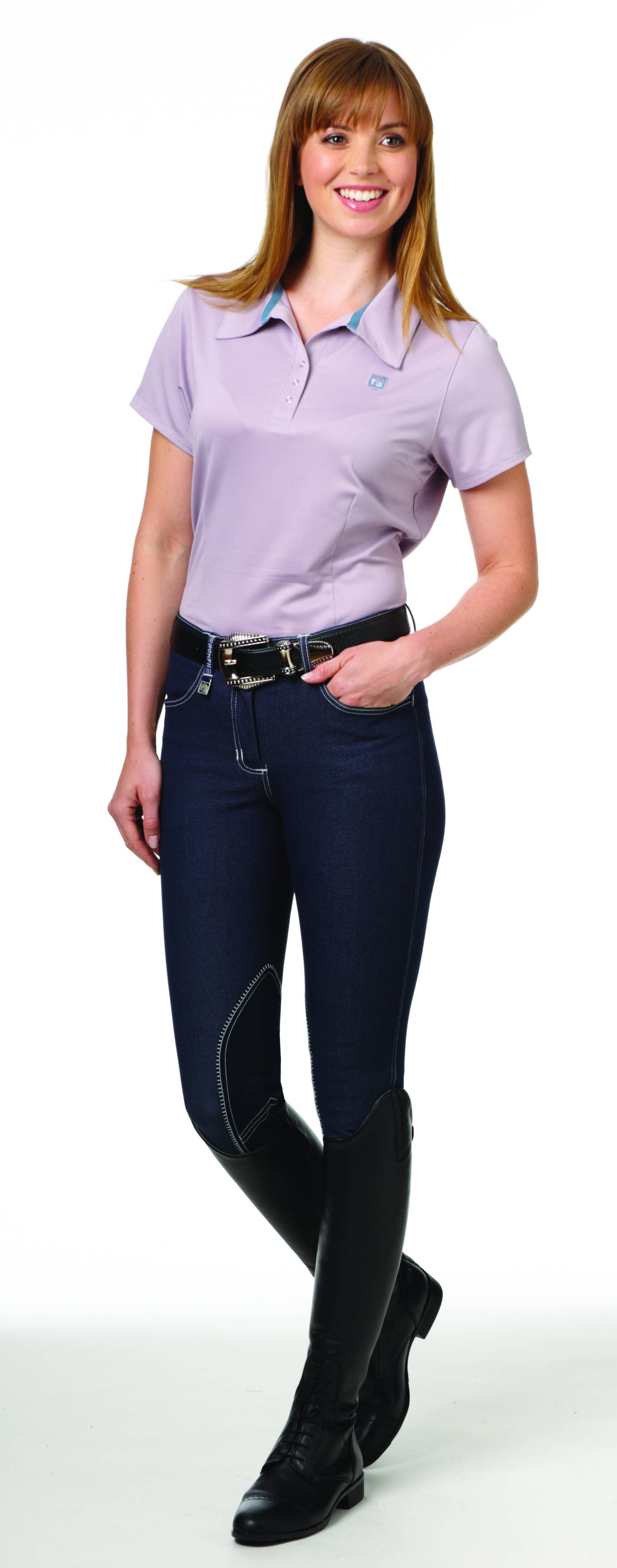 5-663052 Romfh Ladies Euro Seat Knee Patch Denim Breeches sku 5-663052