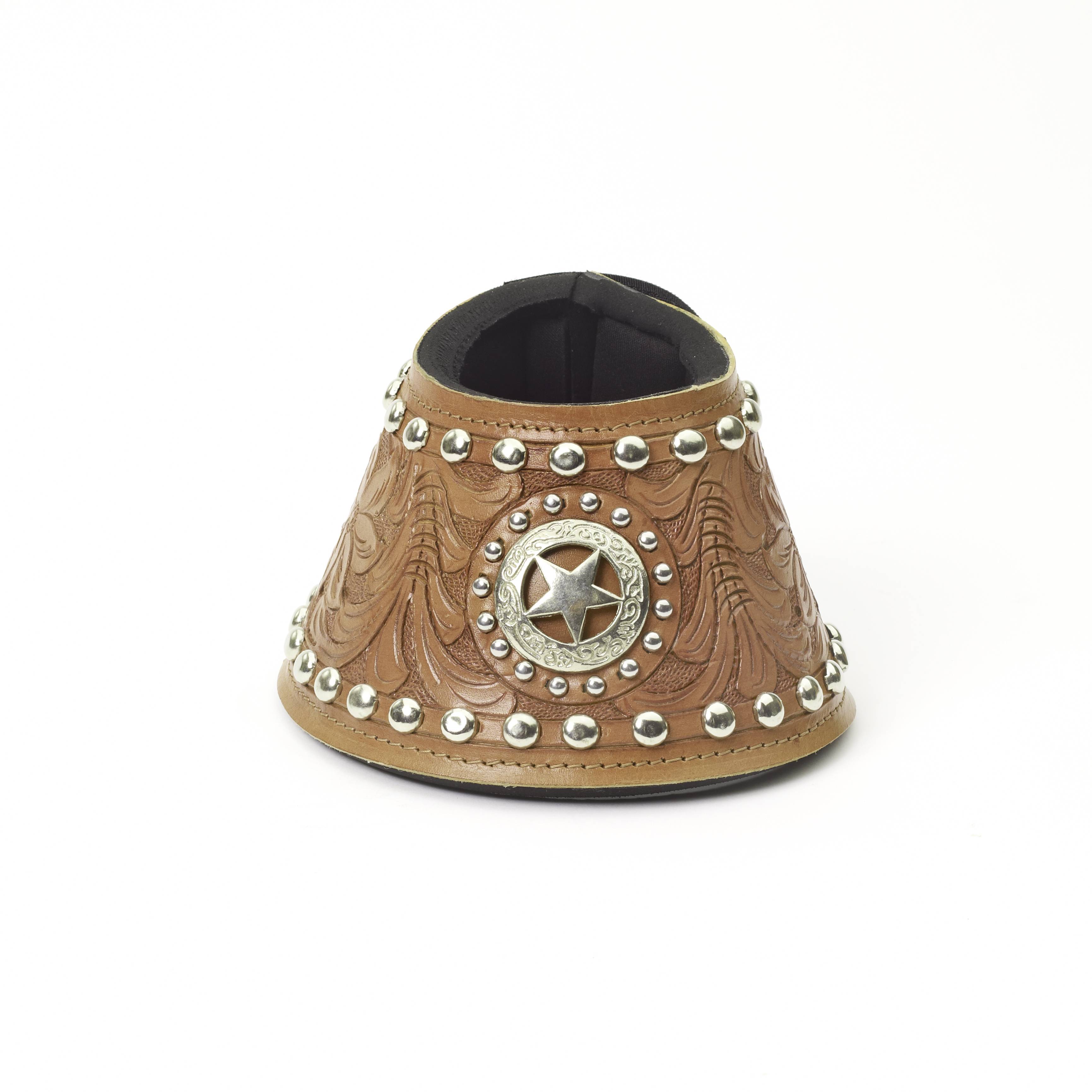 Mesquite Canyon Leather Tooled Concho No Turn Bell Boots