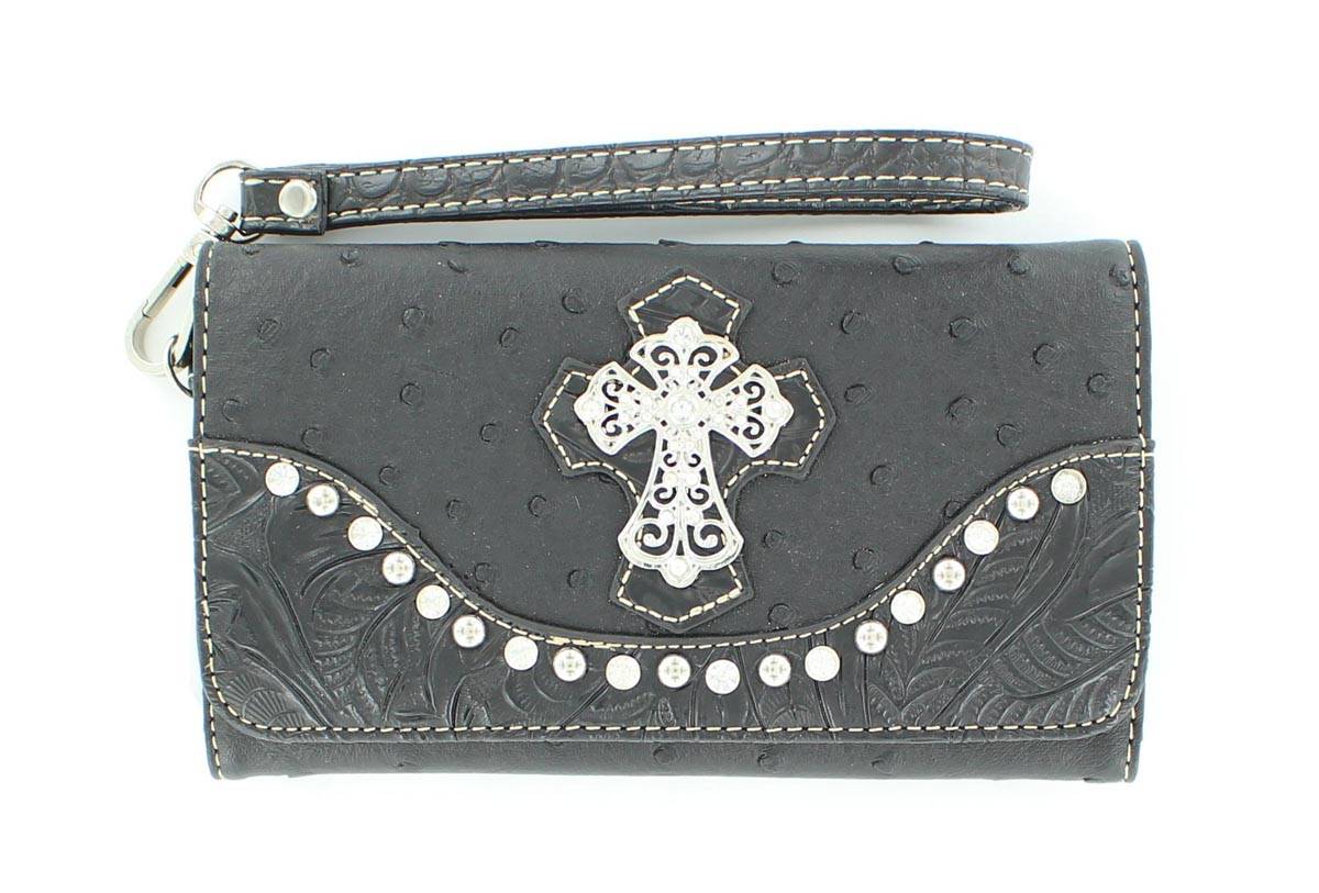 Blazin Roxx Ostrich Cross Wallet