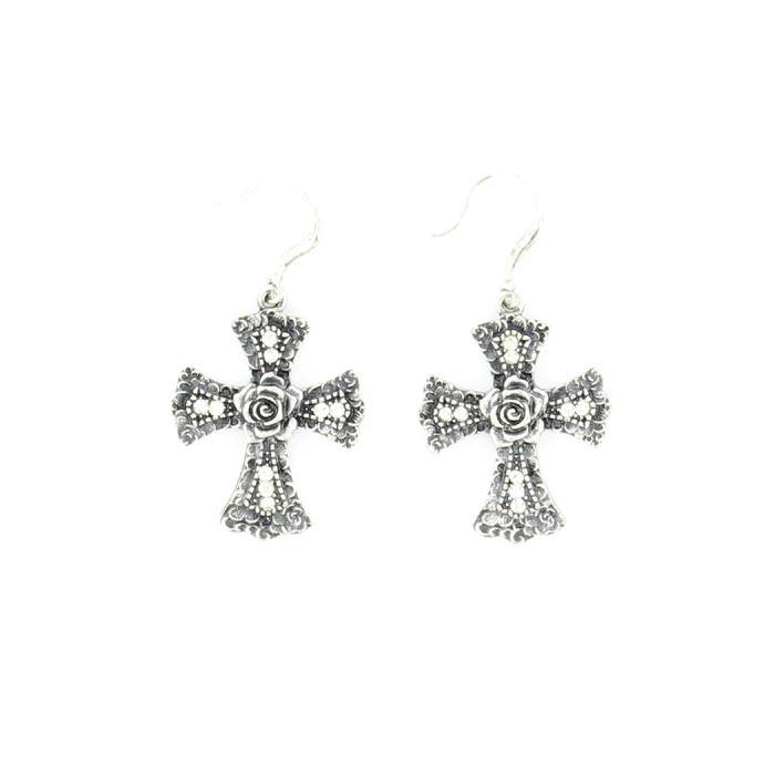 5-667611 Blazin Roxx Crystal Cross Earrings sku 5-667611