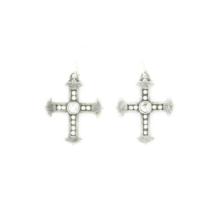 5-667642 Blazin Roxx Crystal Cross Earrings sku 5-667642