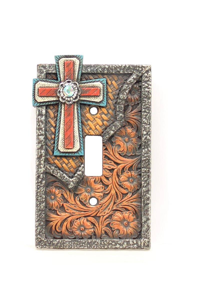 5-667979 Western Moments Cross Single Switch Plate sku 5-667979