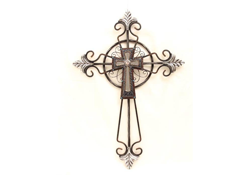 Western Moments Metal Wall Cross EquestrianCollections