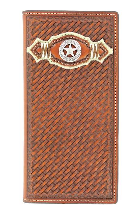 Nocona Mens Basketweave/Star Wallet