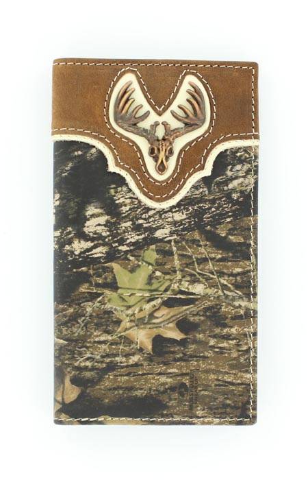 Nocona Mens Rodeo Wallet with  DeerSkull