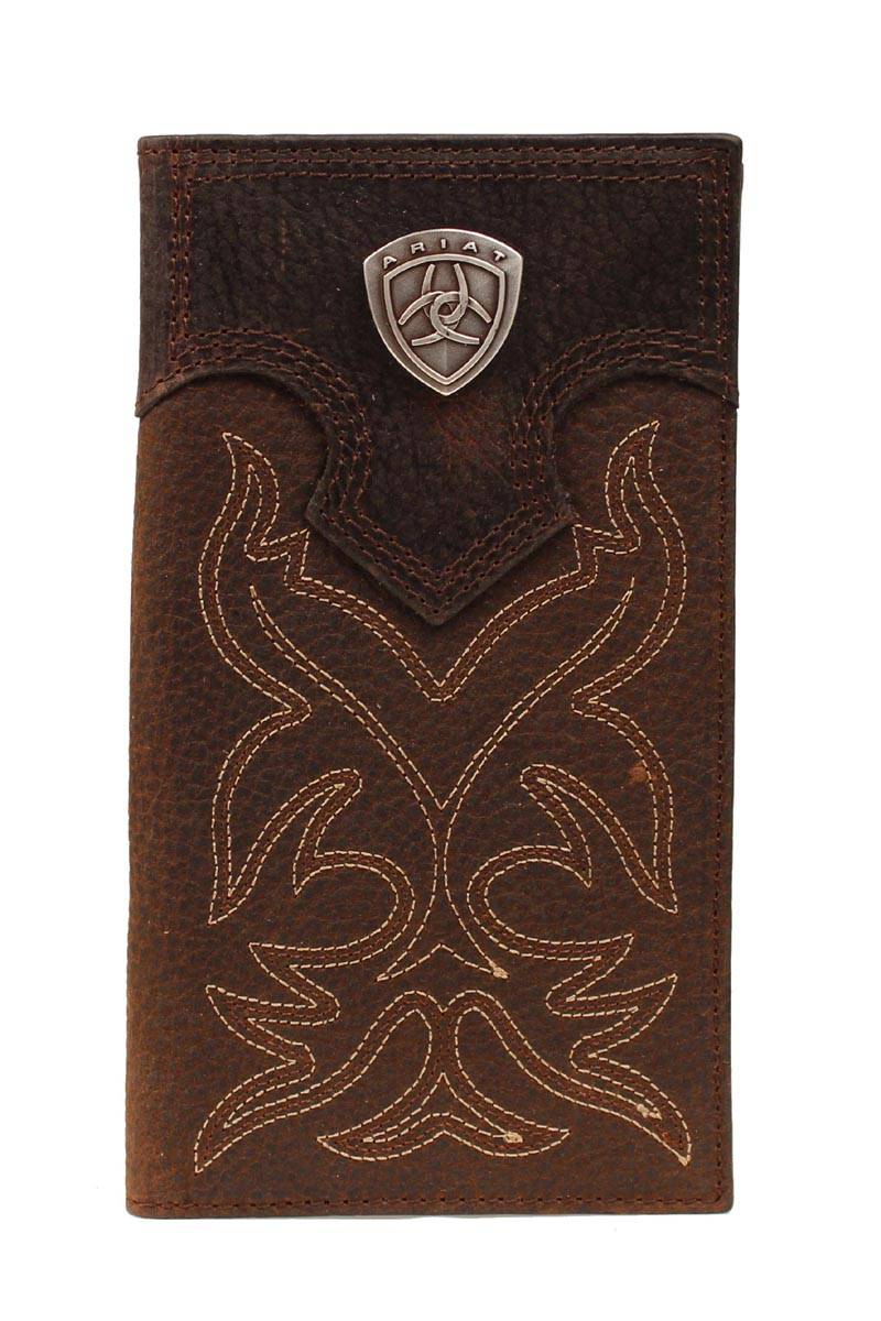 ARIAT Mens Rodeo Wallet with  Shield