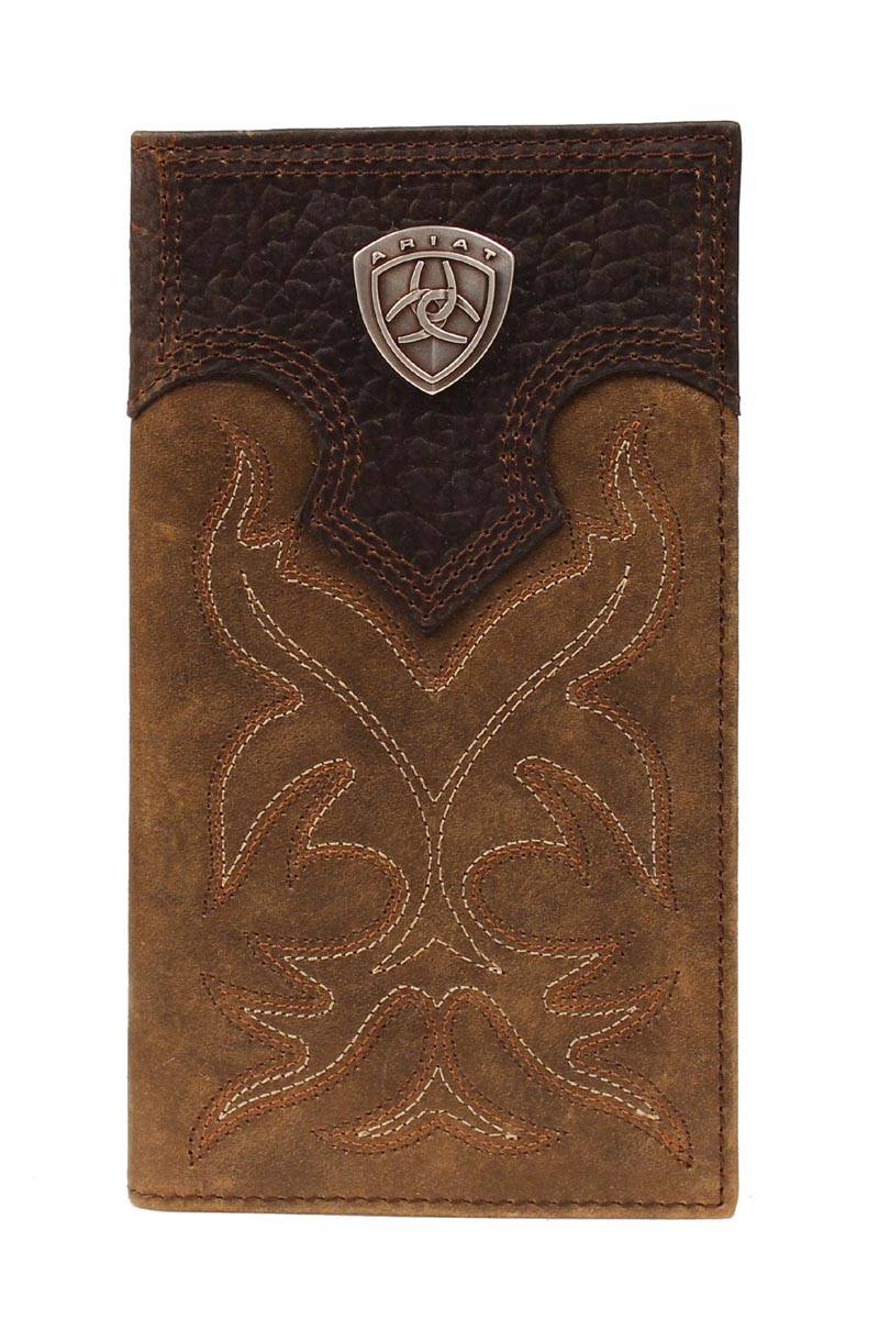 ARIAT Mens Rodeo Wallet with  Shield