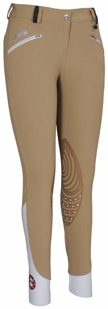 Equine Couture Super Star Breeches - Ladies, Knee Patch