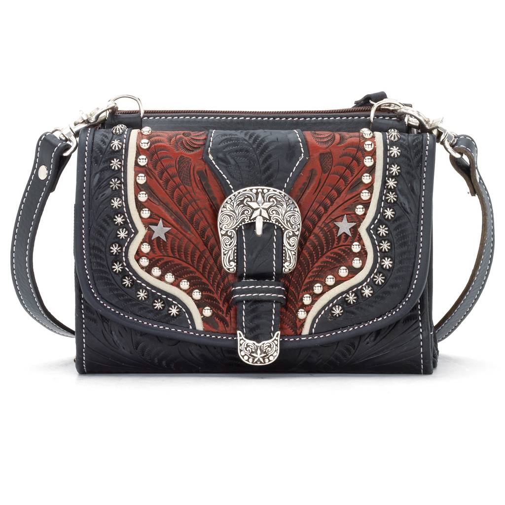 American West Texas Two Step Handbag & Wallet Combo