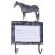 Tough-1 Deluxe Stall Card Holder w/ Hooks - Quarter Horse