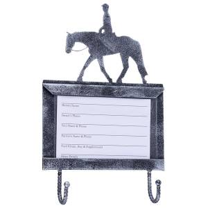 Tough-1 Deluxe Stall Card Holder with  Hooks - English
