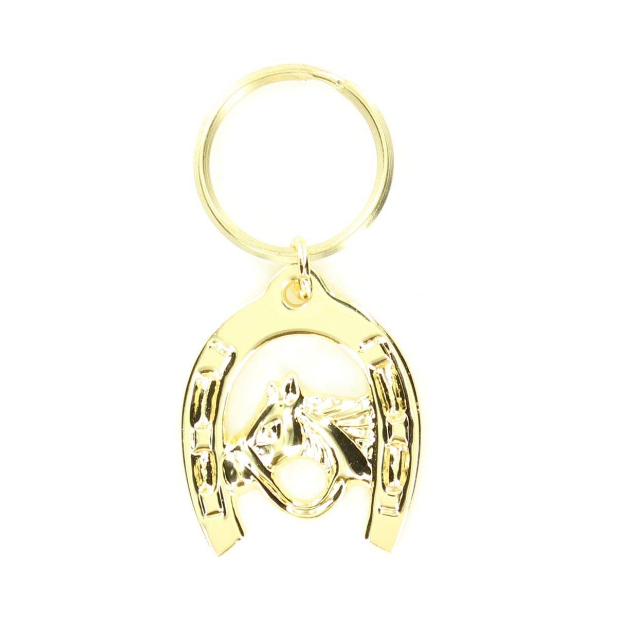 M & F Western Horseshoe/Head Key Ring