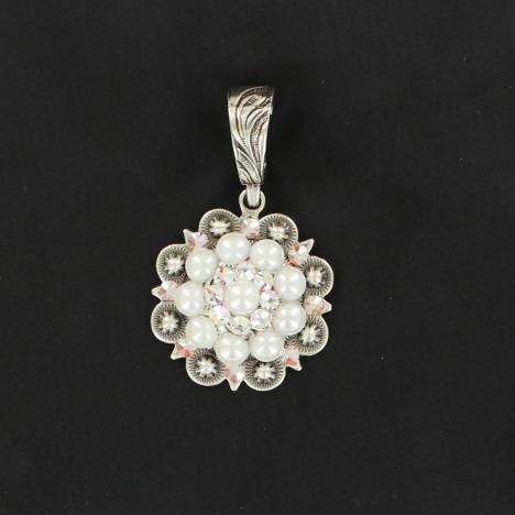 Western Charm Berry Concho/Pearl Pendant