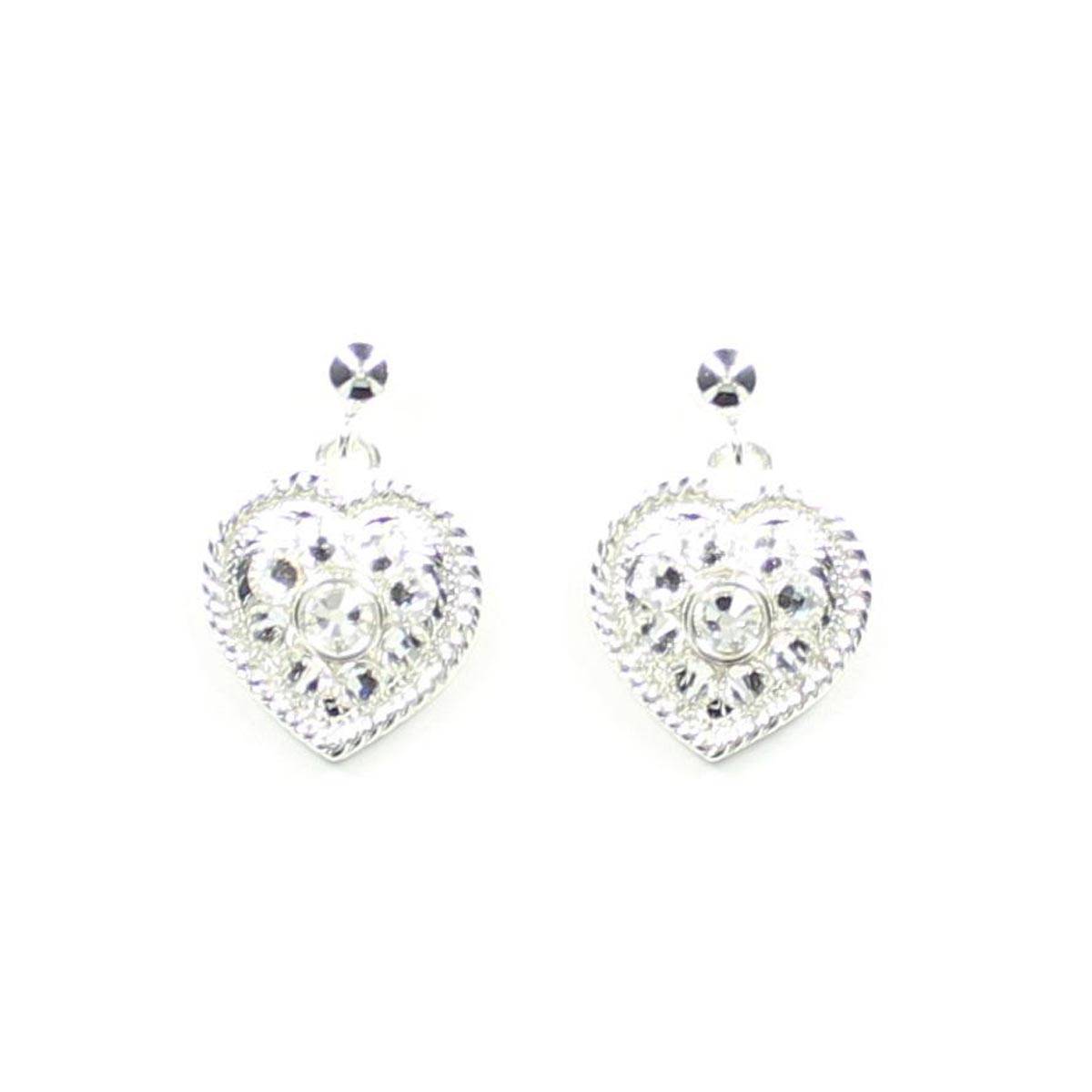 5-676311 Lightning Ridge Crystal Heart Drop Earrings sku 5-676311