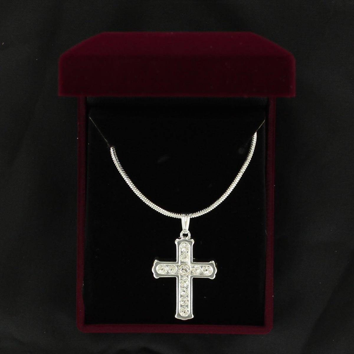 5-676322 Lightning Ridge Crystal Cross Necklace sku 5-676322