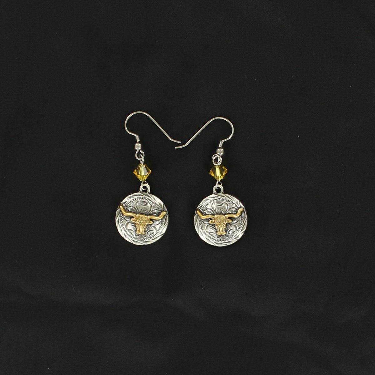 5-676344 Lightning Ridge Round Longhorn Dangle Earrings sku 5-676344