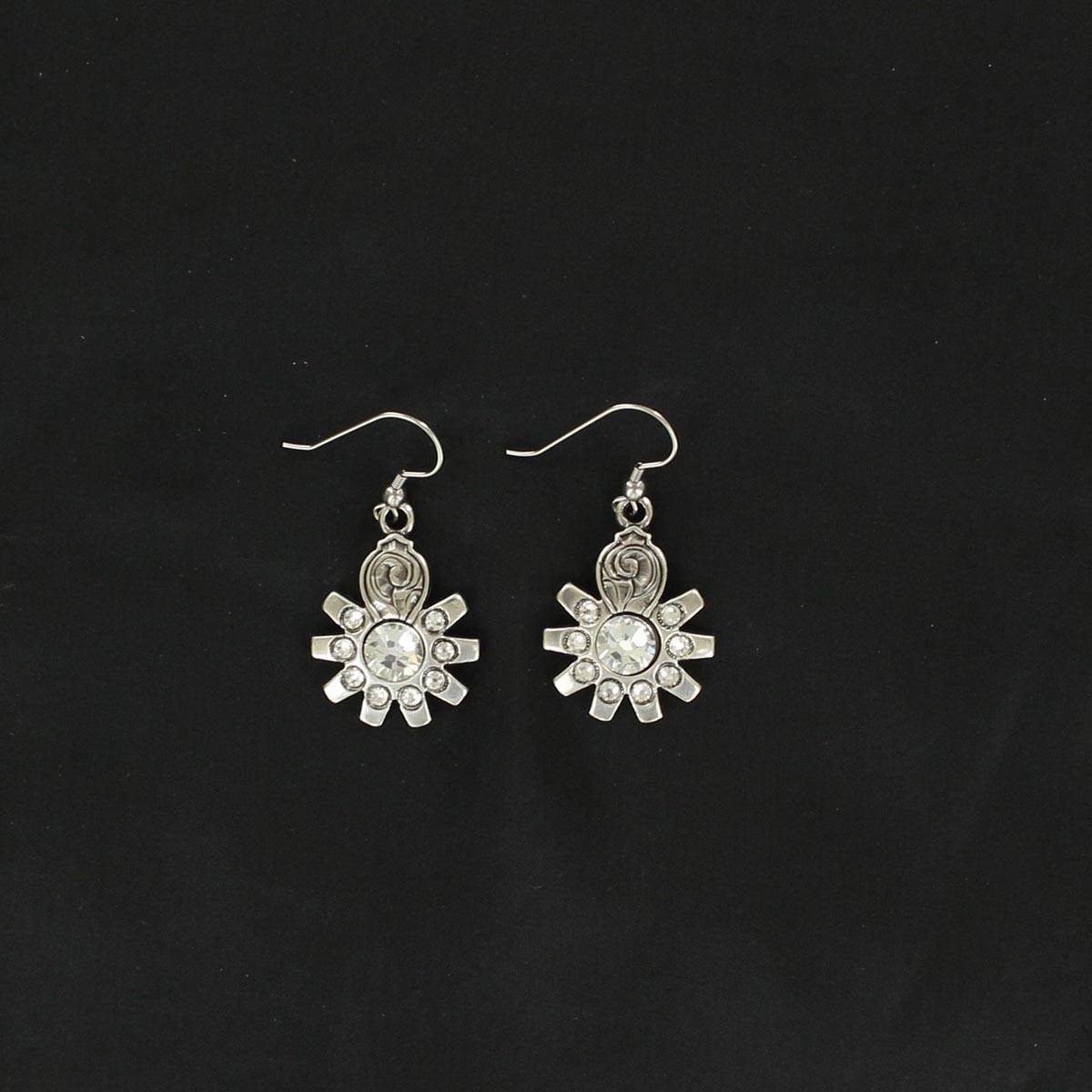 Lightning Ridge Crystal Spur Rowel Earrings