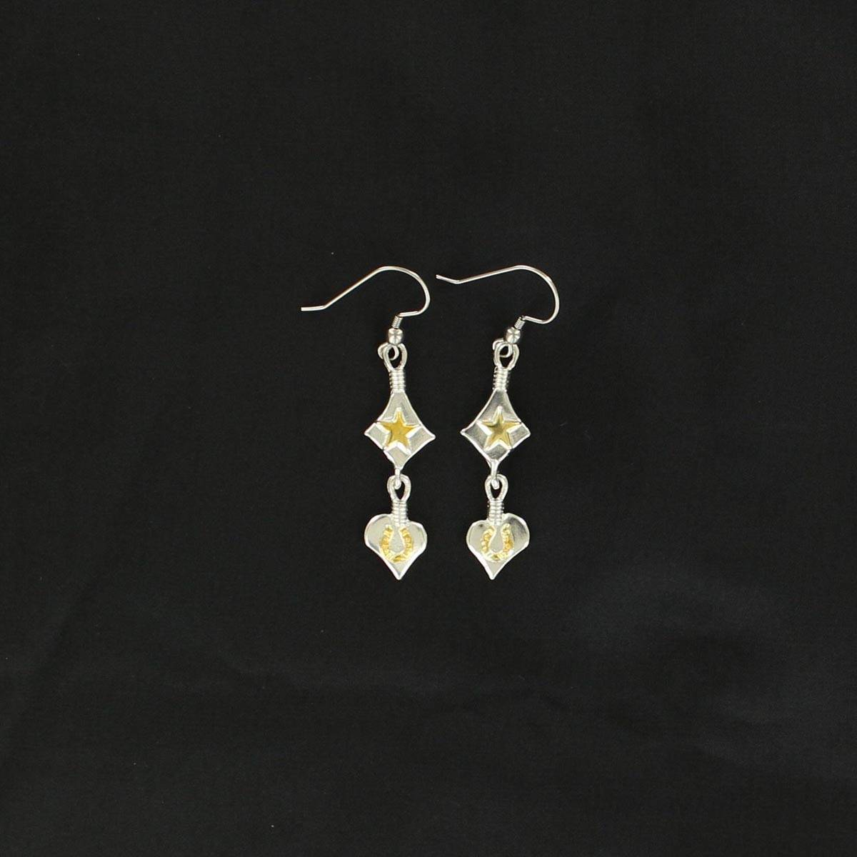 Lightning Ridge Star Horseshoe Earrings