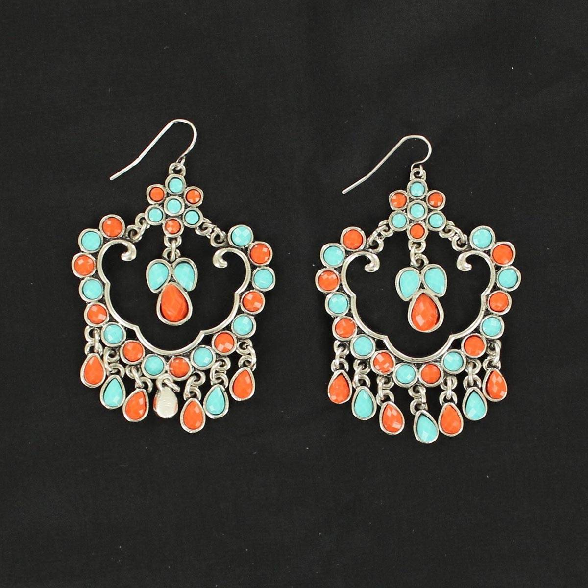 Blazin Roxx Stone Chandelier Earrings