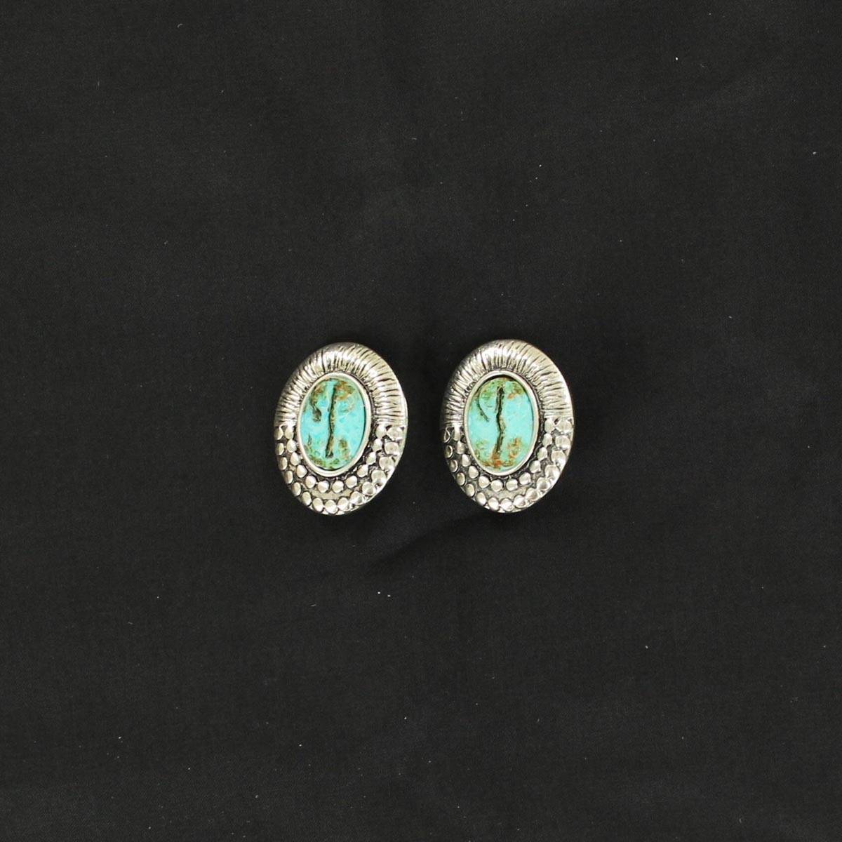 Blazin Roxx Oval Stud Clip On Earrings