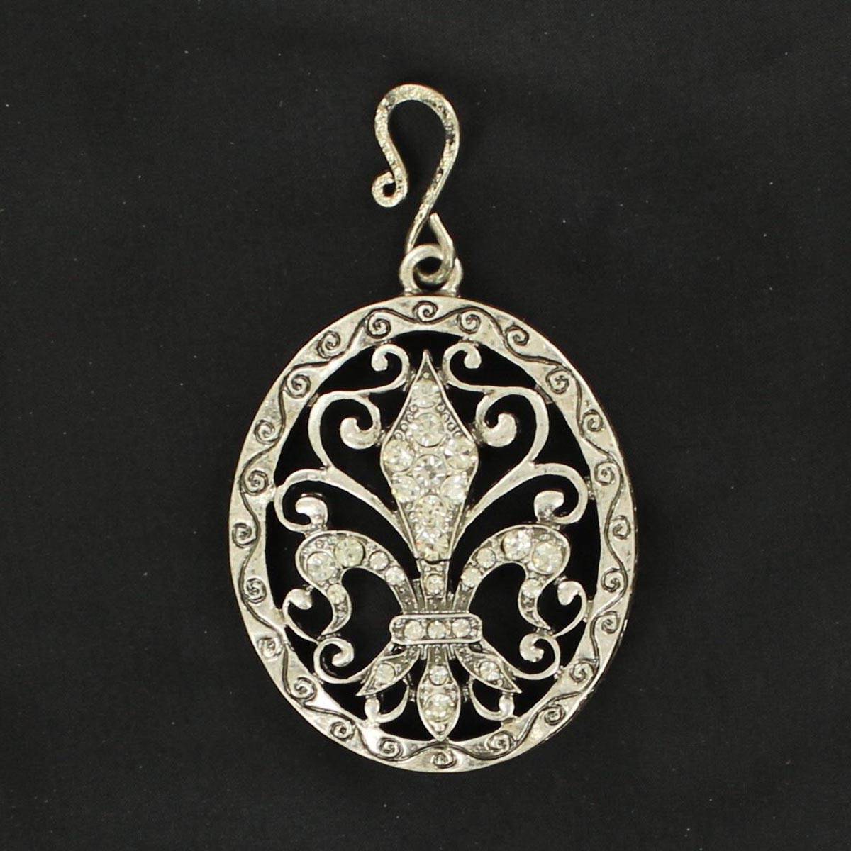 5-676392 Blazin Roxx Large Fleur De Lis Cross Pendant sku 5-676392