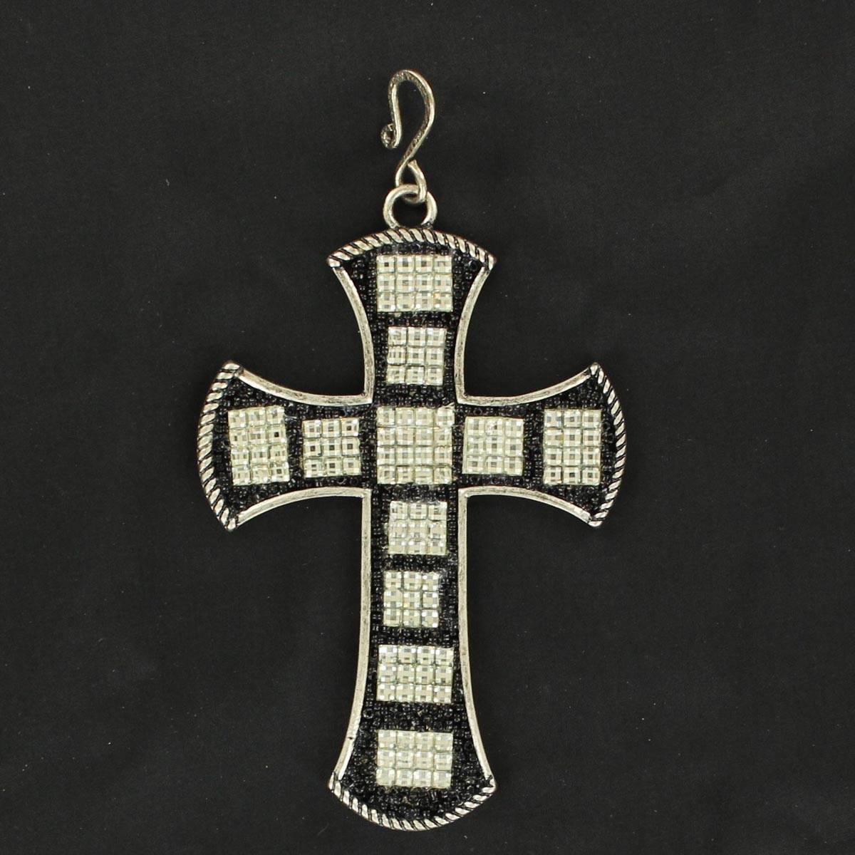 Blazin Roxx Large Cross with Crystals Pendant