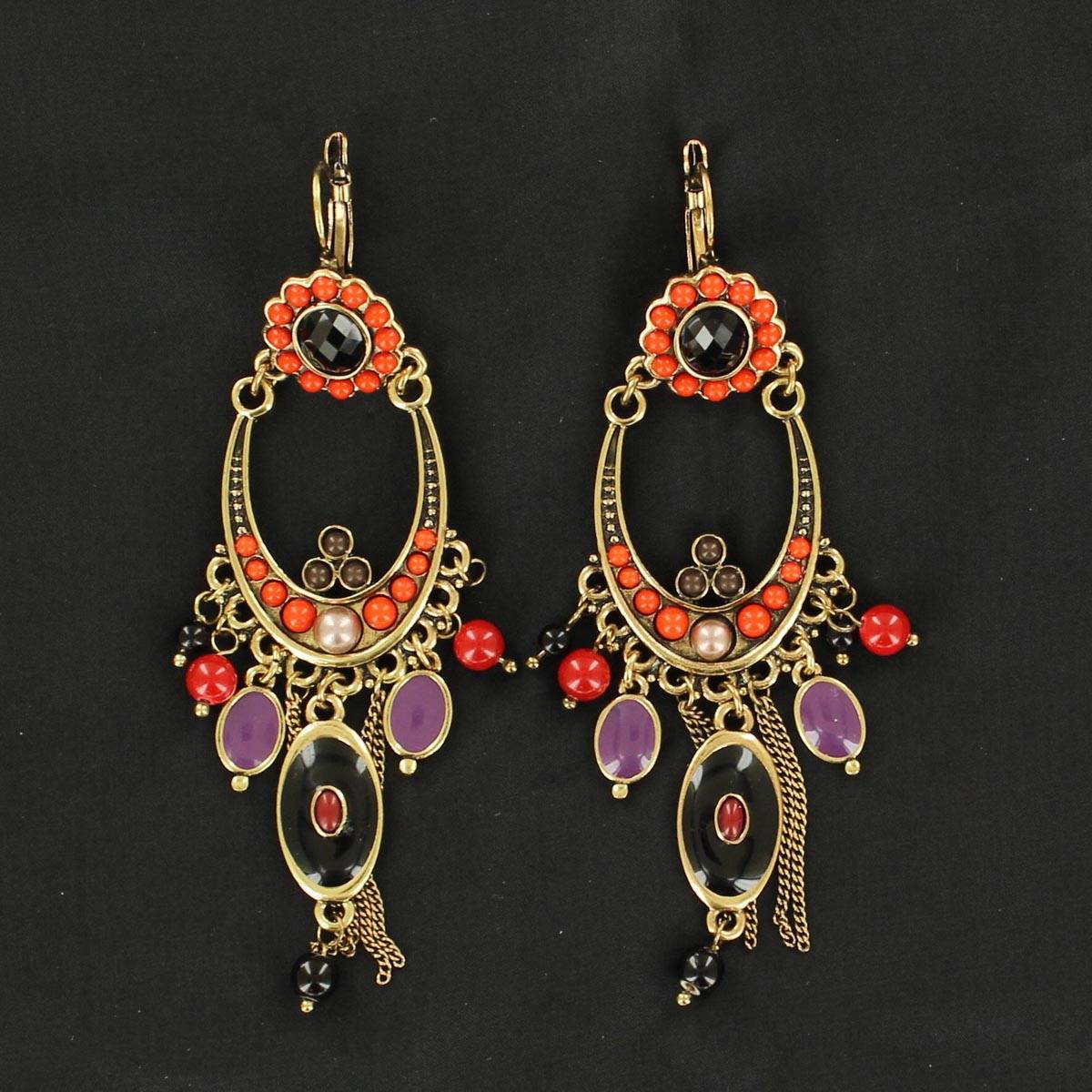 5-676401 Blazin Roxx Flower Chandelier Earrings sku 5-676401