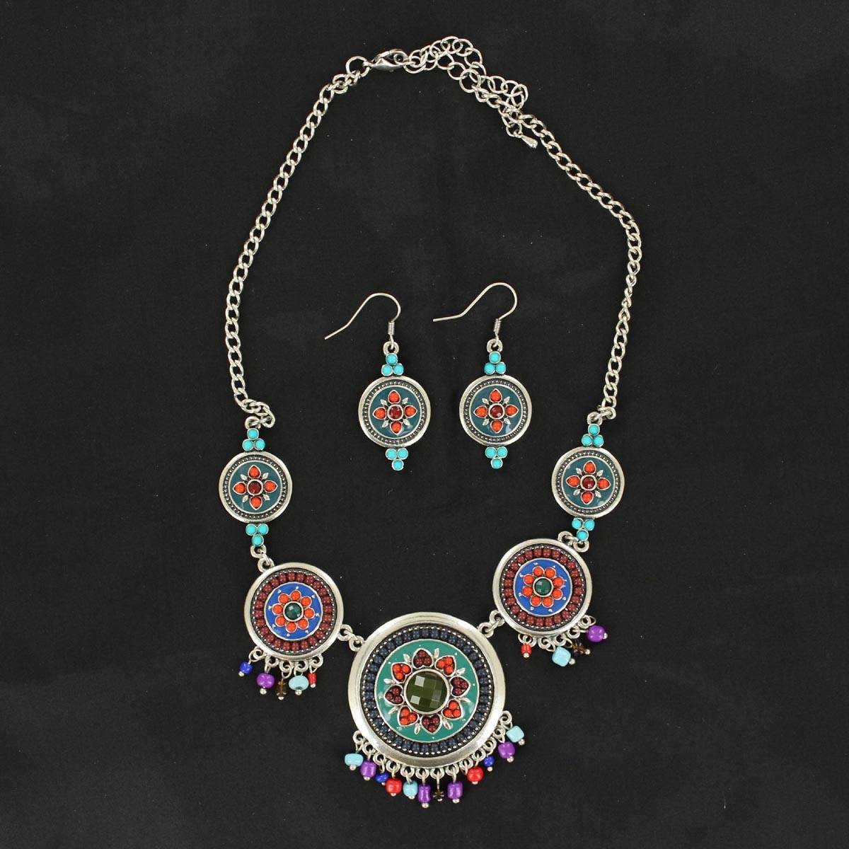 5-676418 Blazin Roxx Colorful Concho Necklace Set sku 5-676418