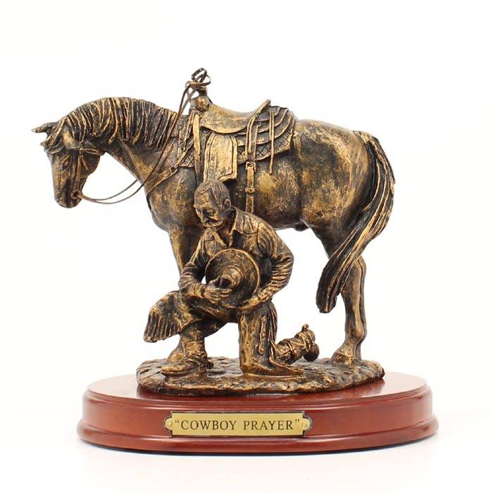 5-676522 Western Moments Cowboy Prayer Statue sku 5-676522