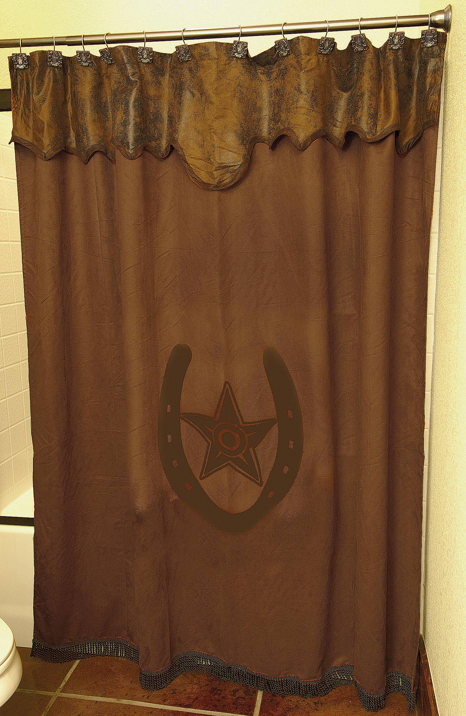 5-676532 Western Moments Star/Horseshoe Shower Curtain sku 5-676532