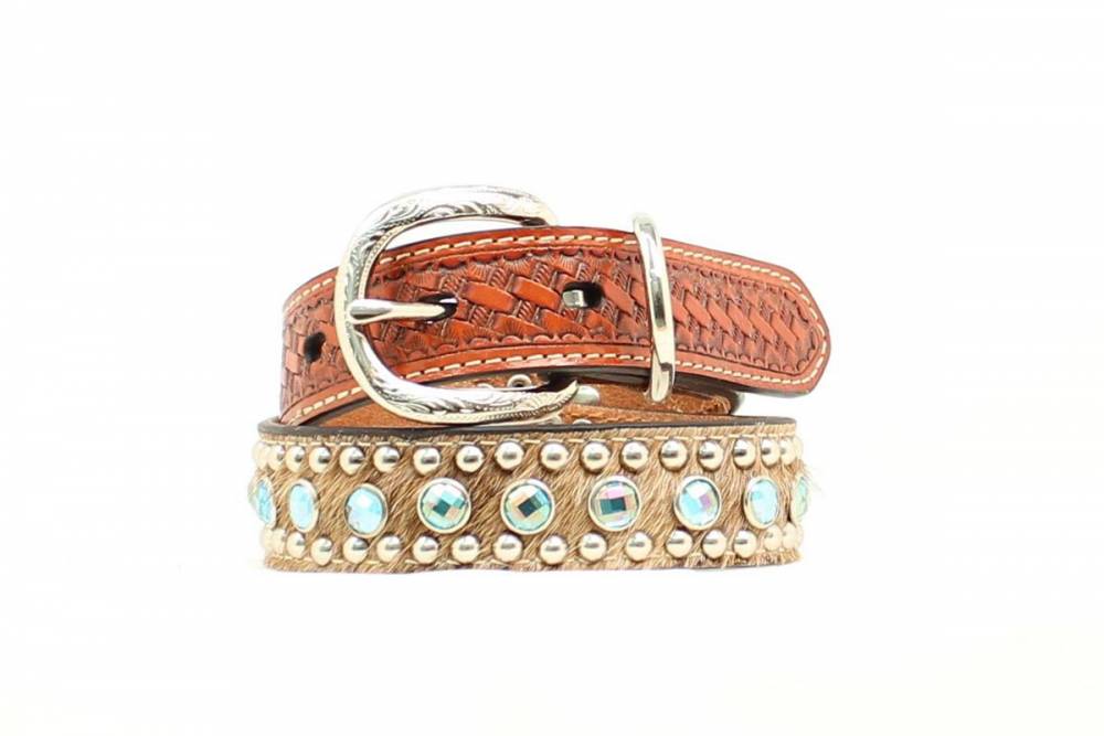 Double Barrel Rhinestone & Nailhead Dog Collar