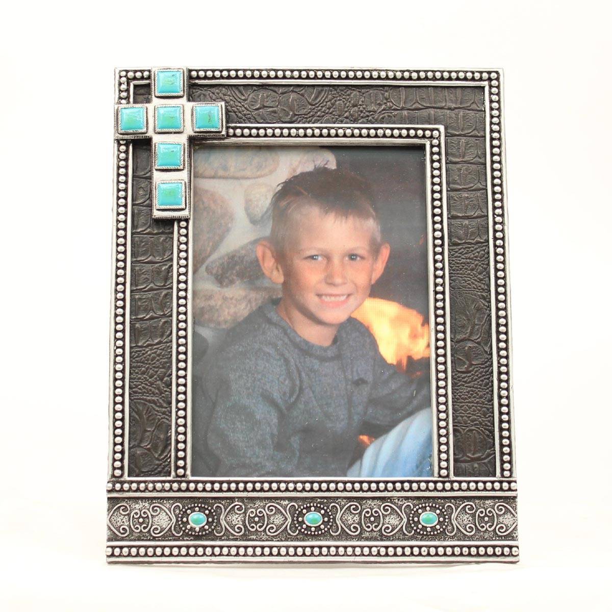 Western Moments Cross Bling Photo Frame