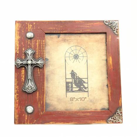 Western Moments Cross/Wood Photo Frame