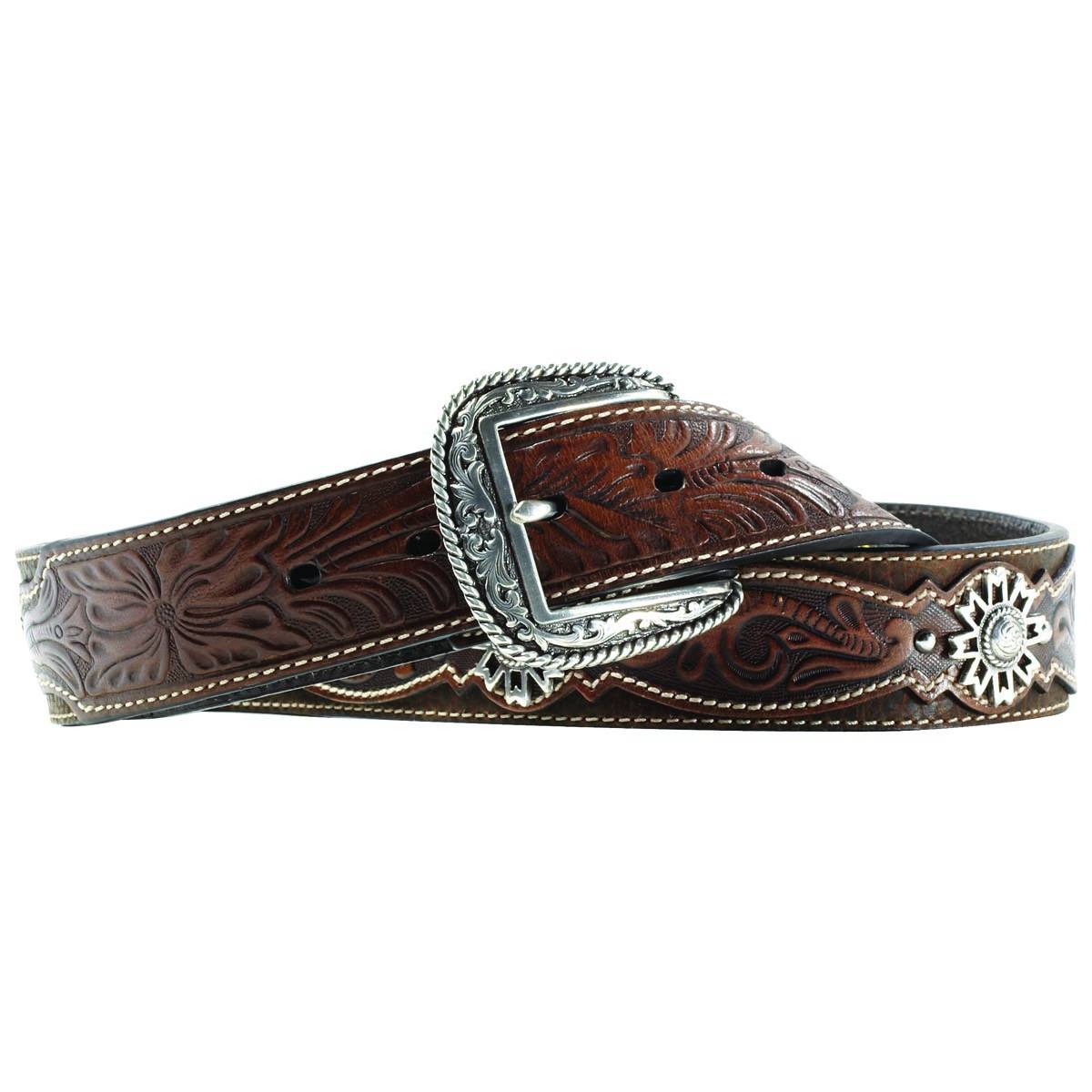 5-677543 Ariat Western Rowel Belt - Mens, Brown Rowdy sku 5-677543