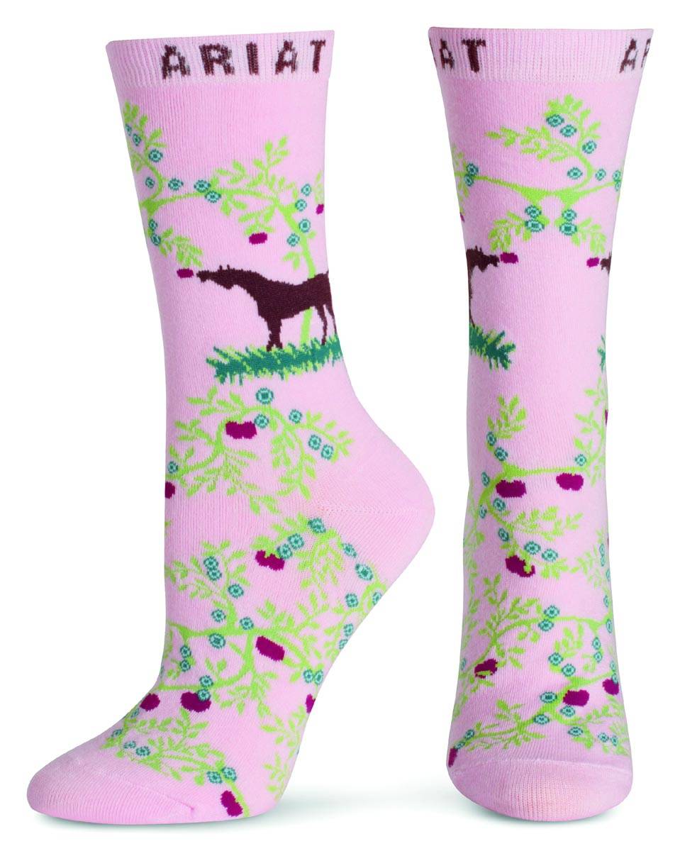 5-677686 Ariat Apple Orchard Crew Socks - Ladies sku 5-677686