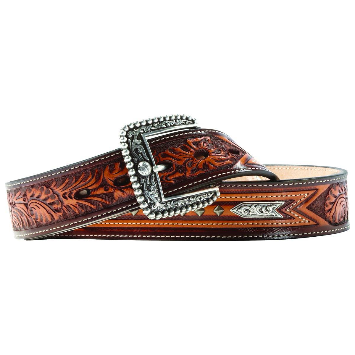 5-677785 Ariat Straight Arrow Belt - Mens, Antique Saddle sku 5-677785