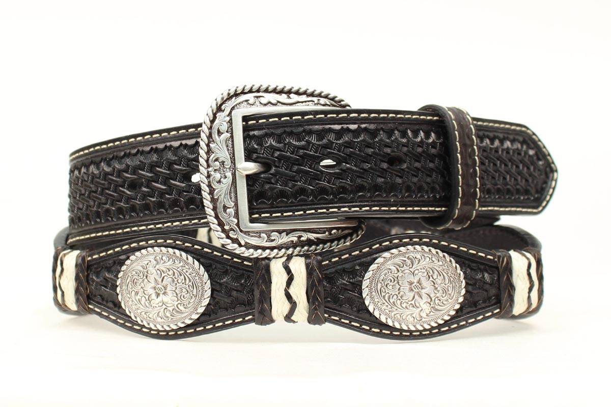 Ariat Oval Concho Belt - Mens, Black