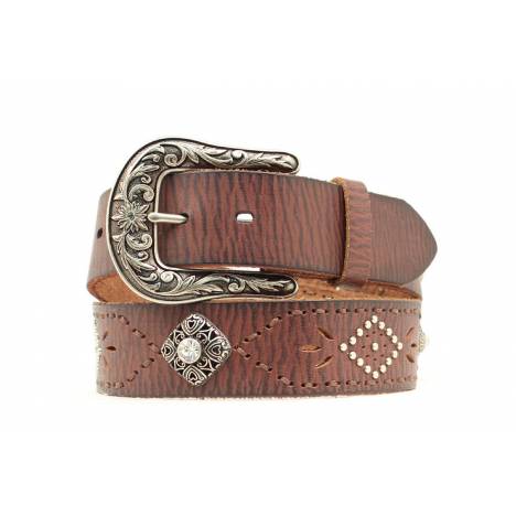 Ariat Pierced Stitch Concho Belt - Ladies