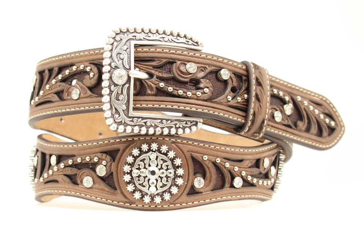 Ariat 1 1/2 Scalloped Concho Belt - Ladies