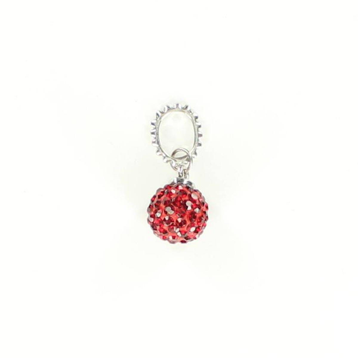 Western Charm Small Round Crystal Charm