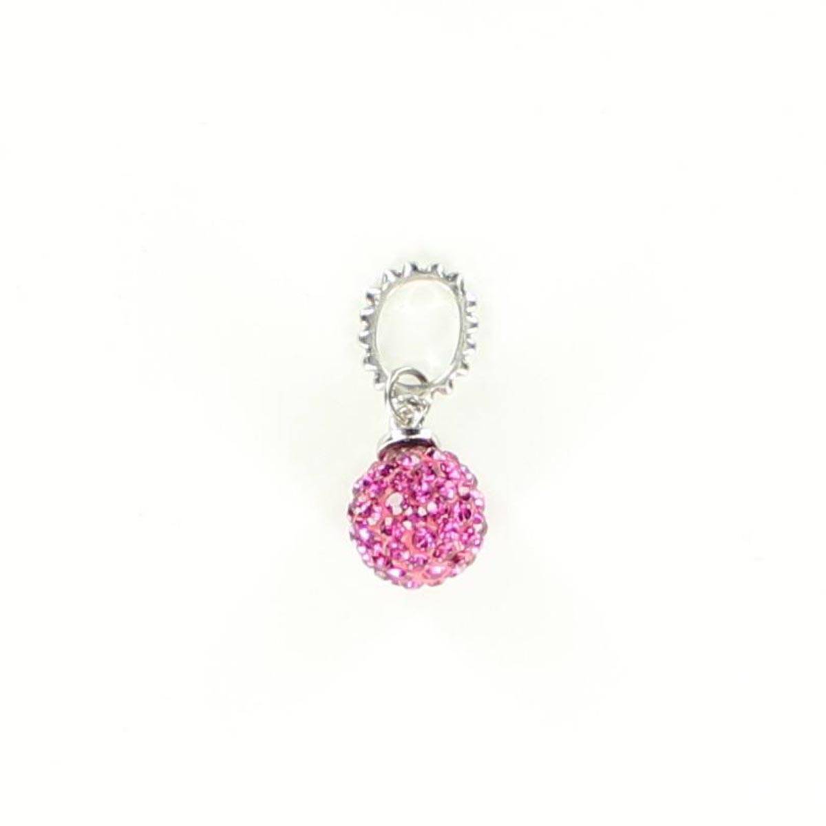 Western Charm Small Round Crystal Charm