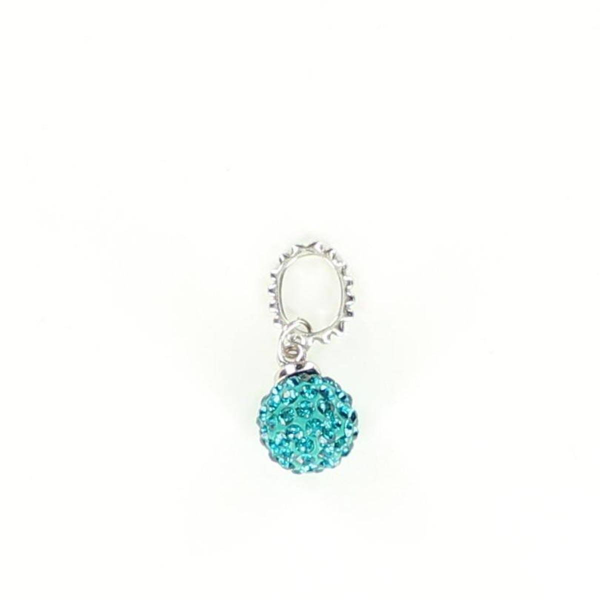 Western Charm Small Round Crystal Charm