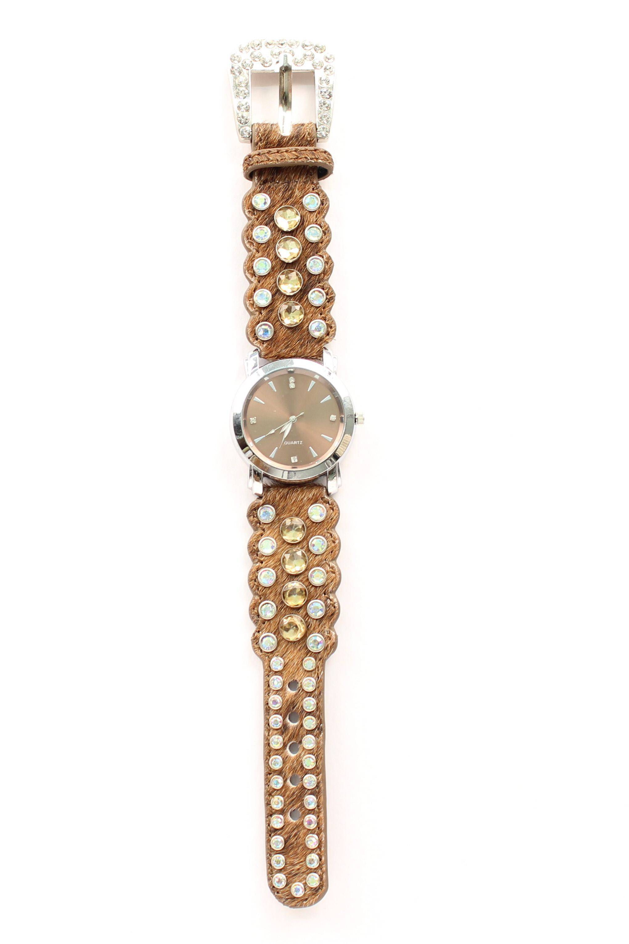 Blazin Roxx Womens Rhinestone Horse Hair Watch