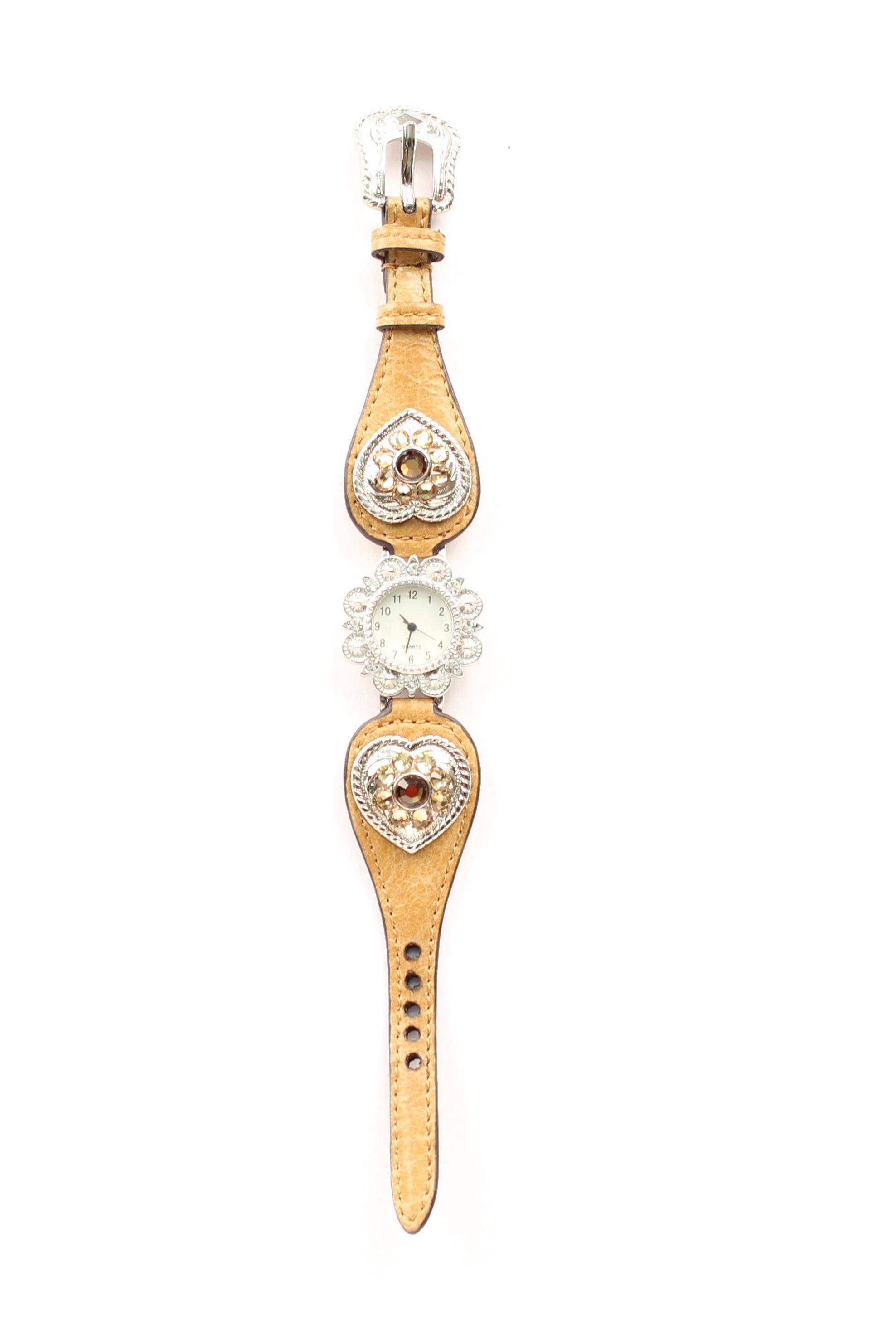 Blazin Roxx Womens Scallop Heart Watch