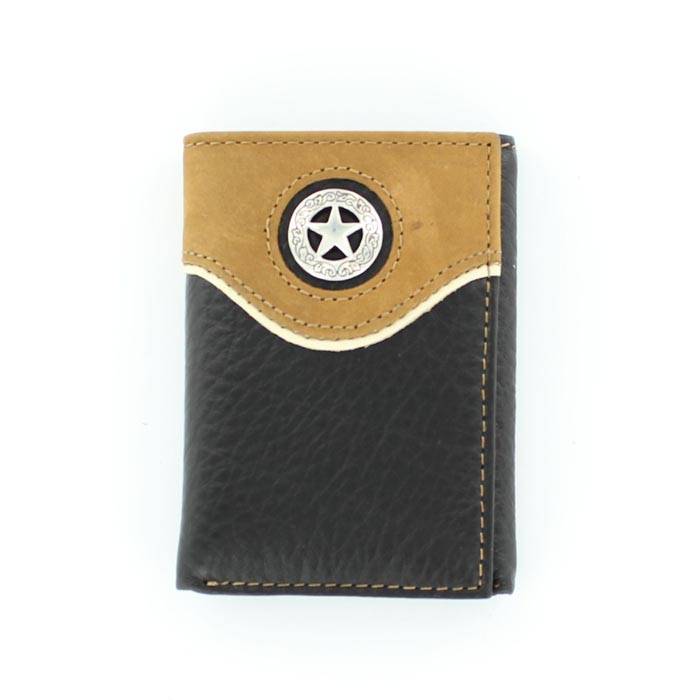 5-685790 Nocona Nylon Tri-fold Overlay Star Concho Wallet sku 5-685790