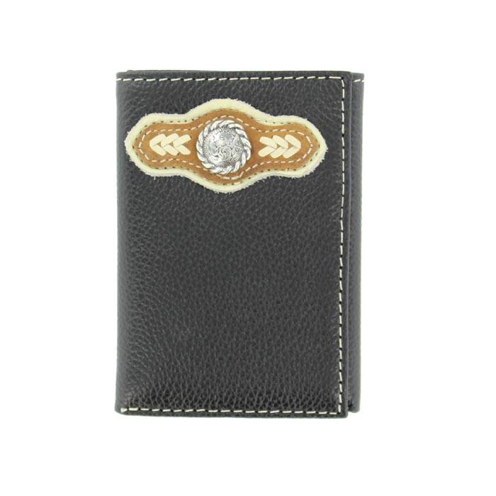 Nocona Nylon Tri-fold Laced Arrow Design Wallet