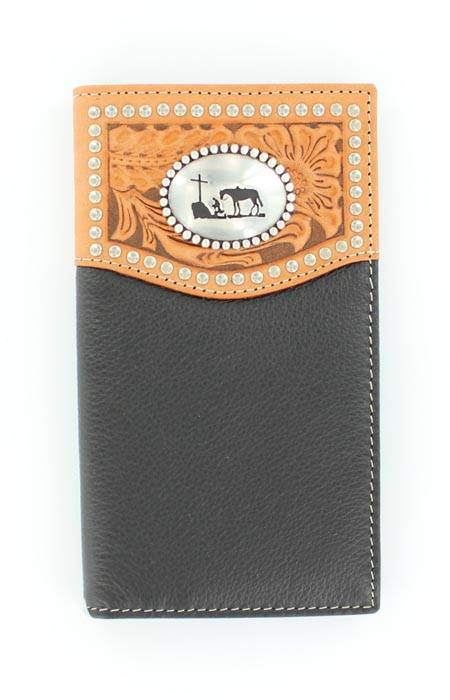 5-685806 Nocona Rodeo Tooled Overlay Cowboy Prayer sku 5-685806